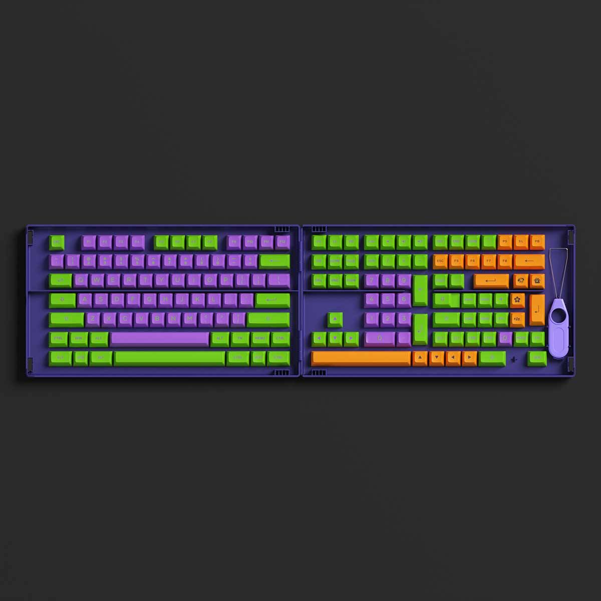 Set Keycap EVA-01 PBT Double-Shot/ASA profile/158 nút