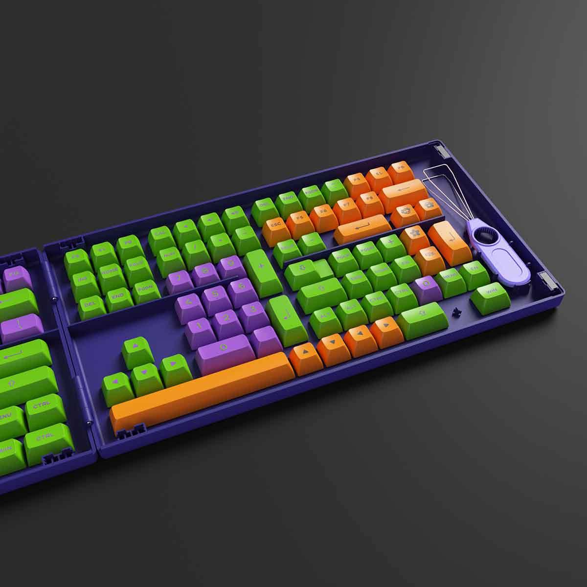 Set Keycap EVA-01 PBT Double-Shot/ASA profile/158 nút