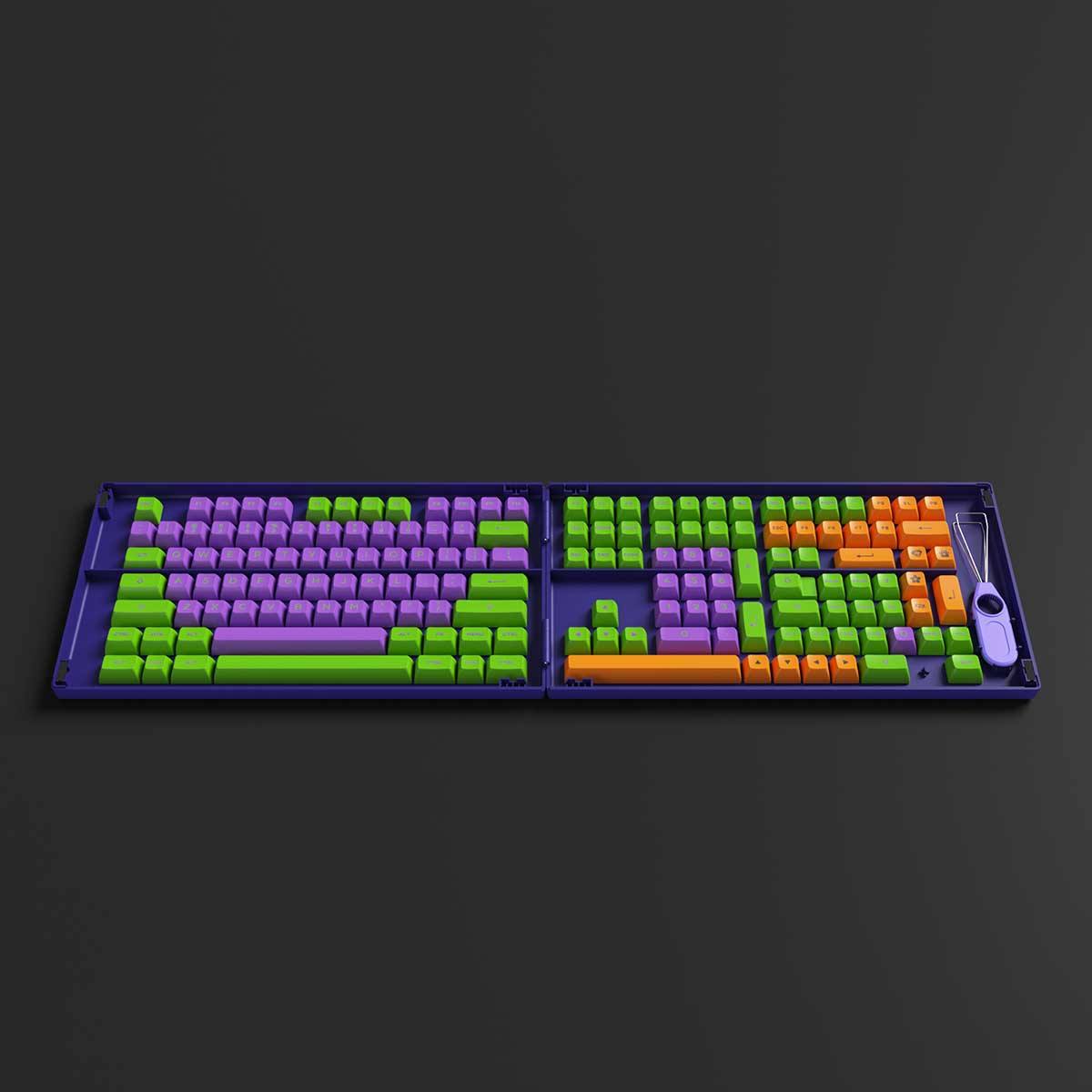 Set Keycap EVA-01 PBT Double-Shot/ASA profile/158 nút