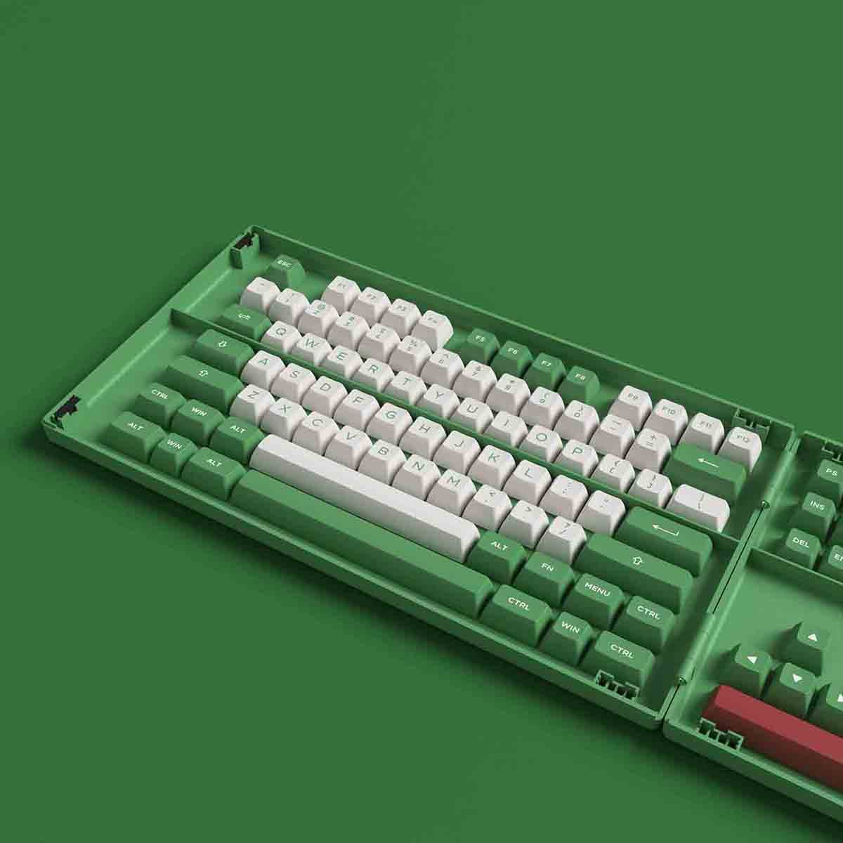 Set Keycap Matcha Red Bean PBT Double-Shot/ASA profile/158 nút