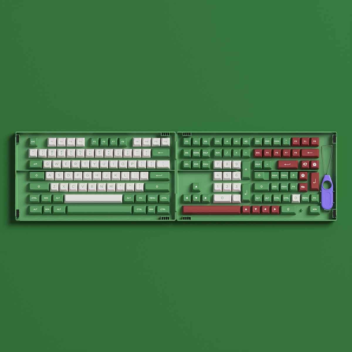 Set Keycap Matcha Red Bean PBT Double-Shot/ASA profile/158 nút