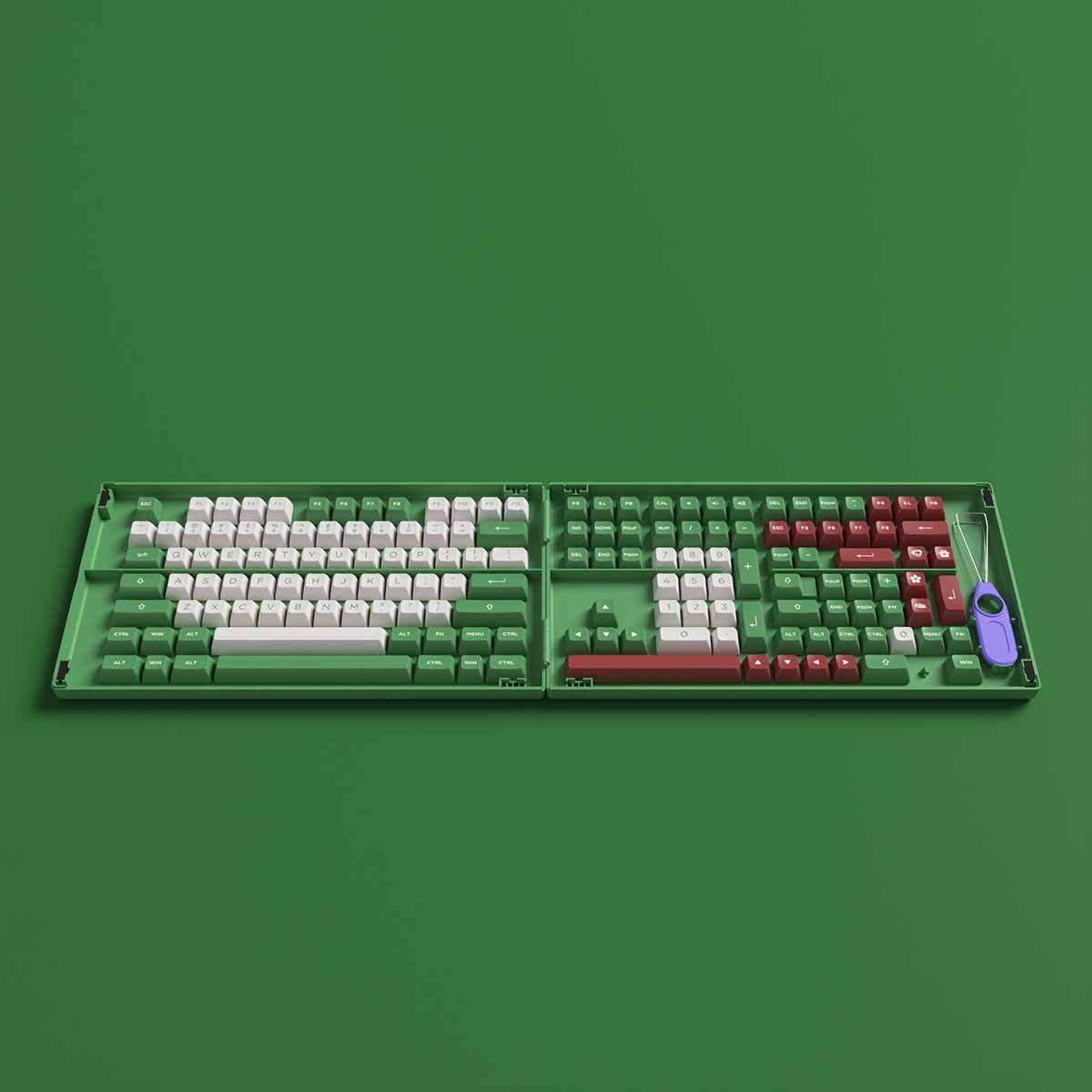 Set Keycap Matcha Red Bean PBT Double-Shot/ASA profile/158 nút