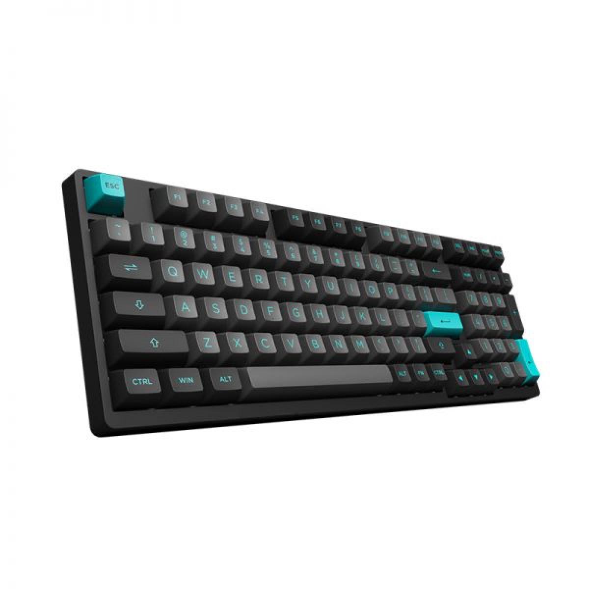 Bàn phím AKKO 3098B Black & Cyan (3 MODE / Hotswap / Foam tiêu âm / AKKO CS Jelly switch)
