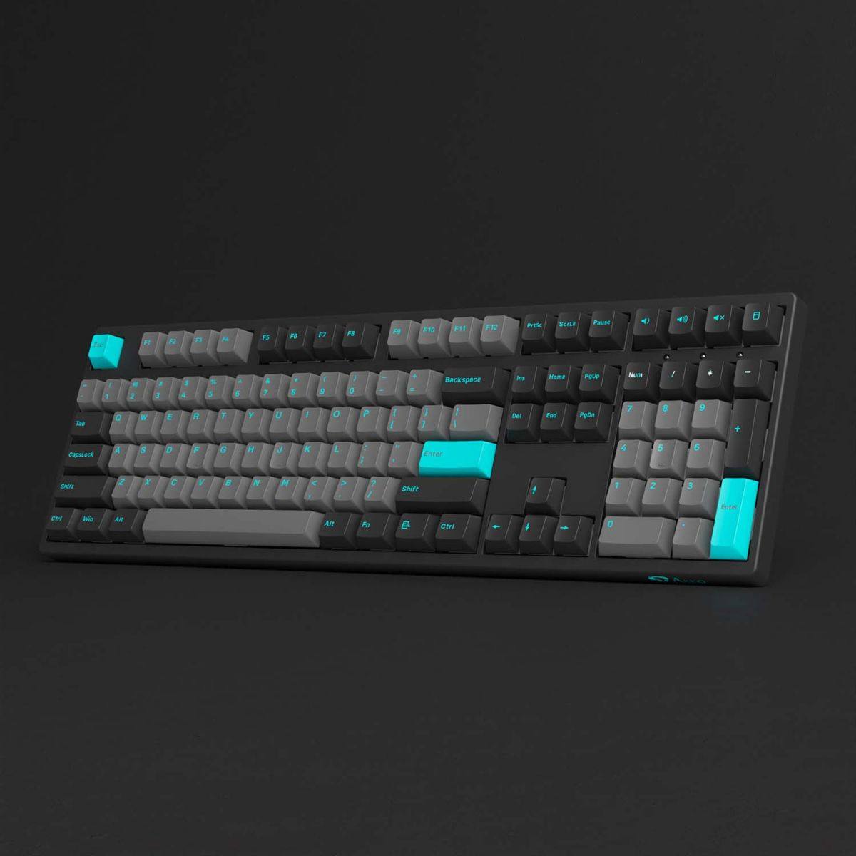Bàn phím AKKO 3108 Plus Black & Cyan (Foam tiêu âm / AKKO CS switch)