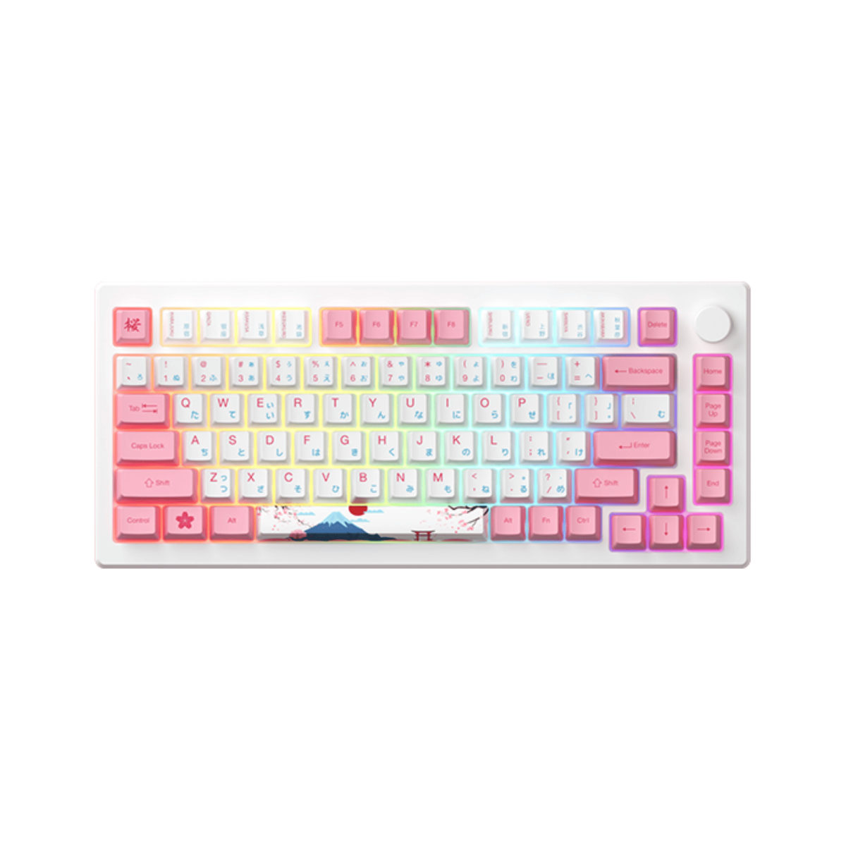 Bàn phím MOD 007B HE PC Tokyo Sakura Pink | AKKO Cream Yellow Magnetic Switch