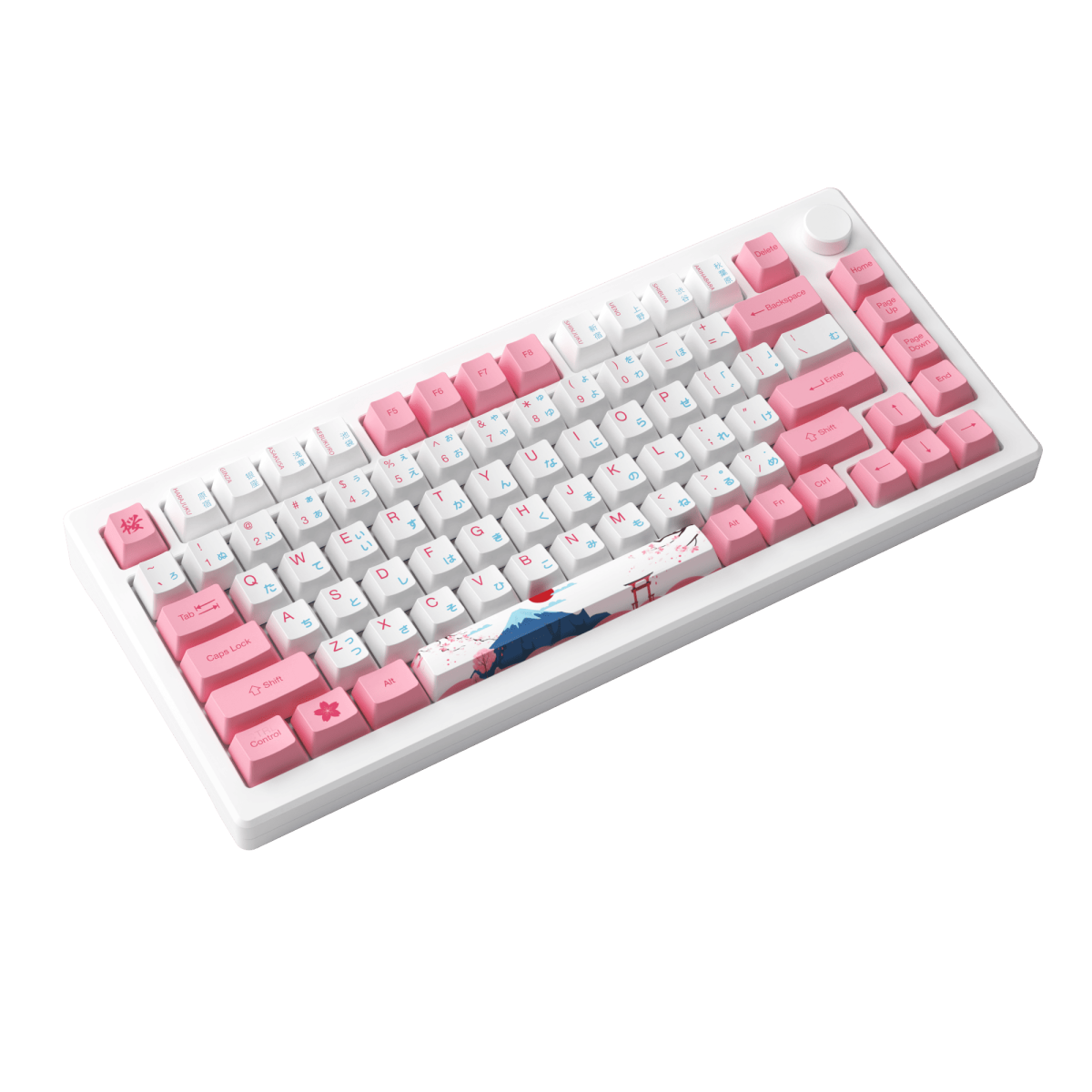 Bàn phím MOD 007B HE PC Tokyo Sakura Pink | AKKO Cream Yellow Magnetic Switch