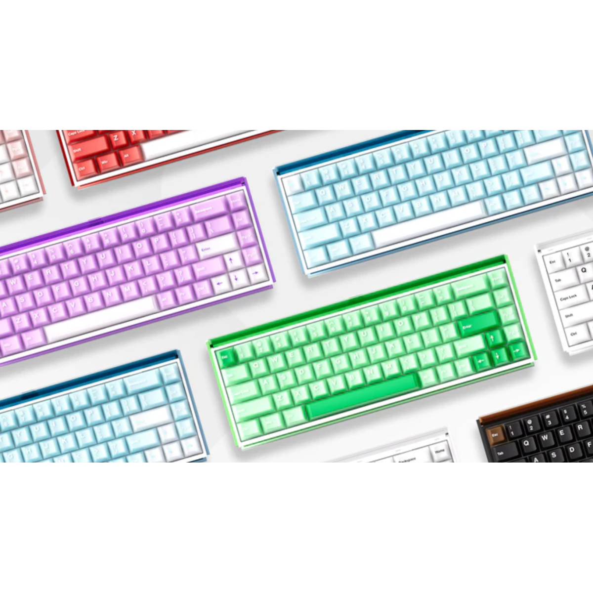 Bàn phím AKKO Ray68 Misty Purple & White - HE AstroAim Magnetic Switch