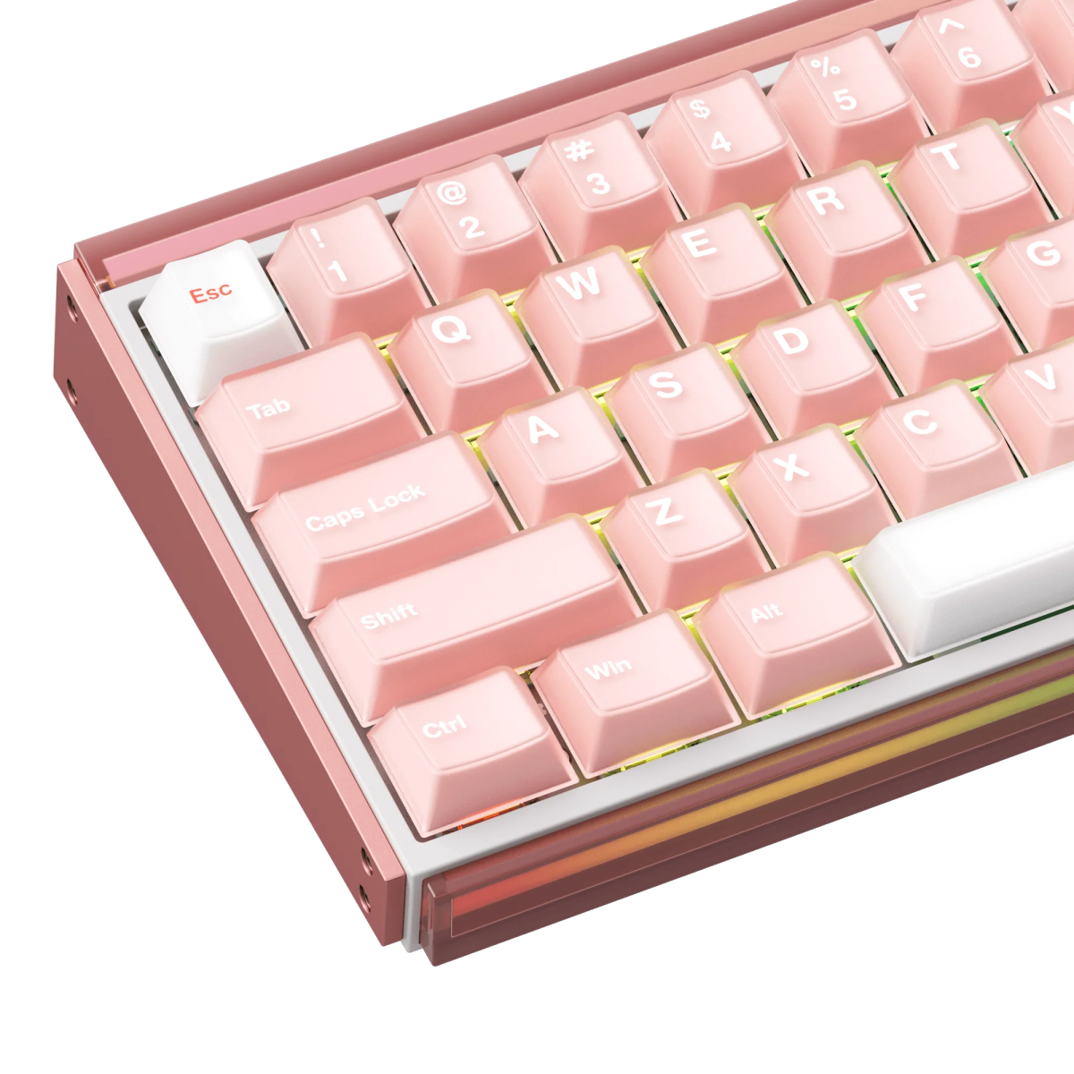 Bàn phím Akko Ray68 Misty Pink & White - HE AstroAim Magnetic Switch