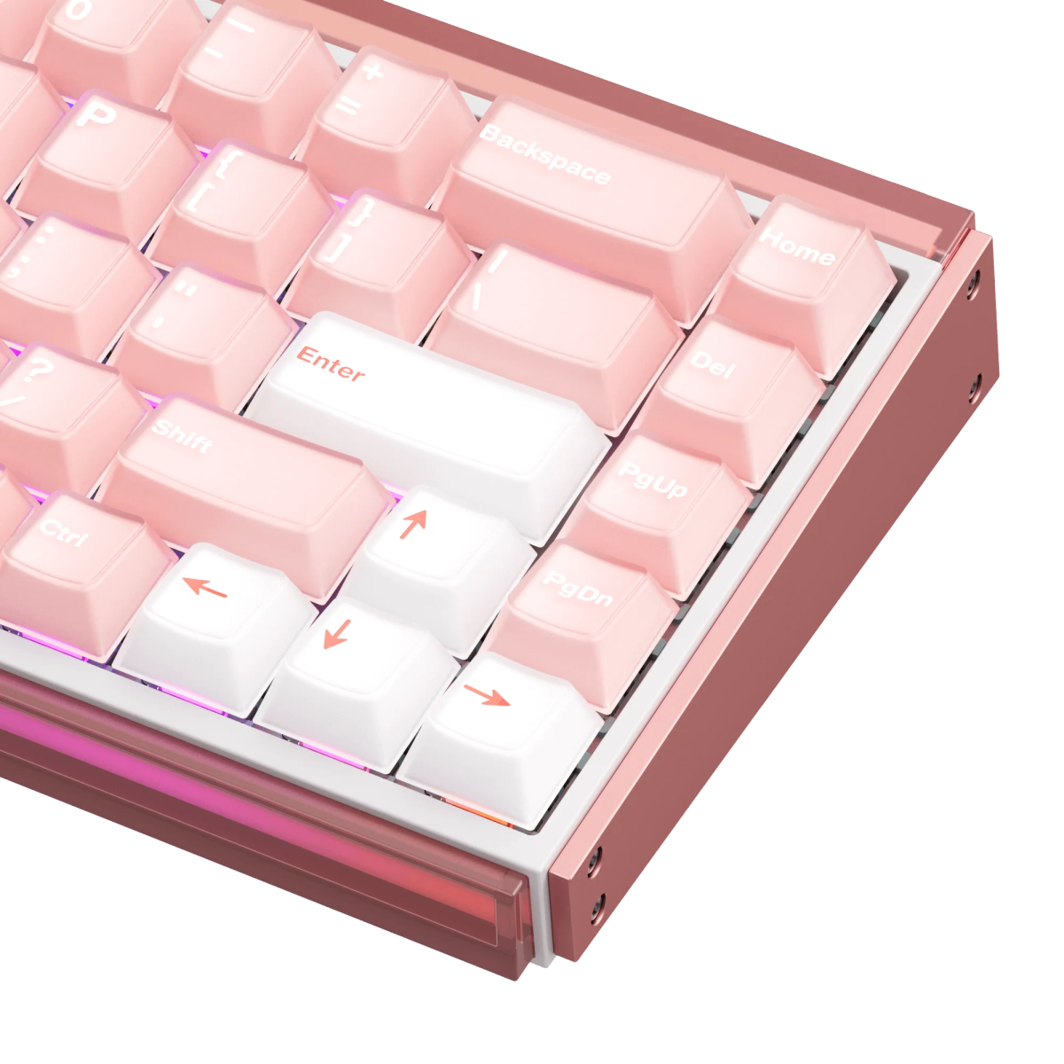 Bàn phím Akko Ray68 Misty Pink & White - HE AstroAim Magnetic Switch