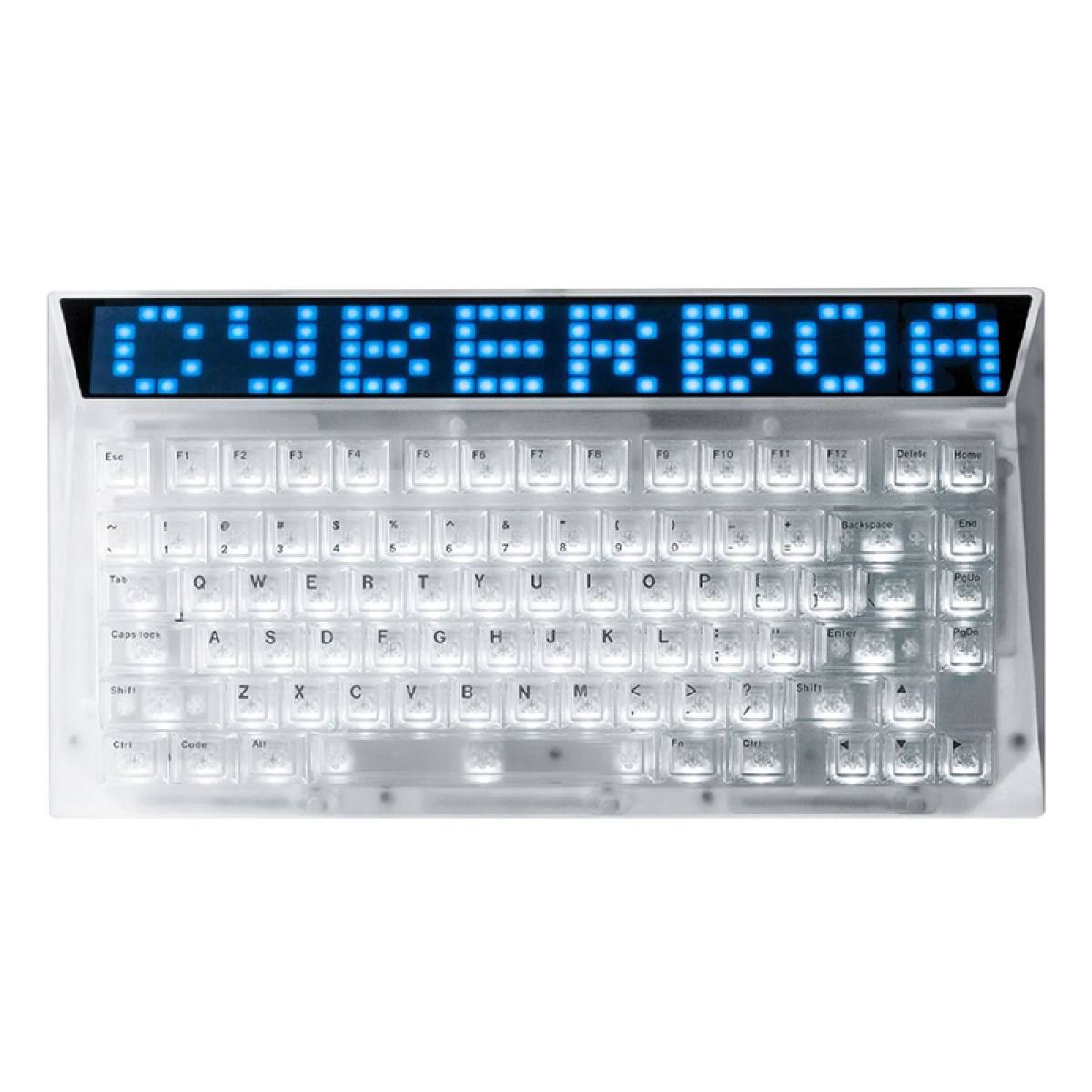 Base KIT phím cơ Angry Miao Cyberboard Glacier R2 | Không dây - Trong suốt