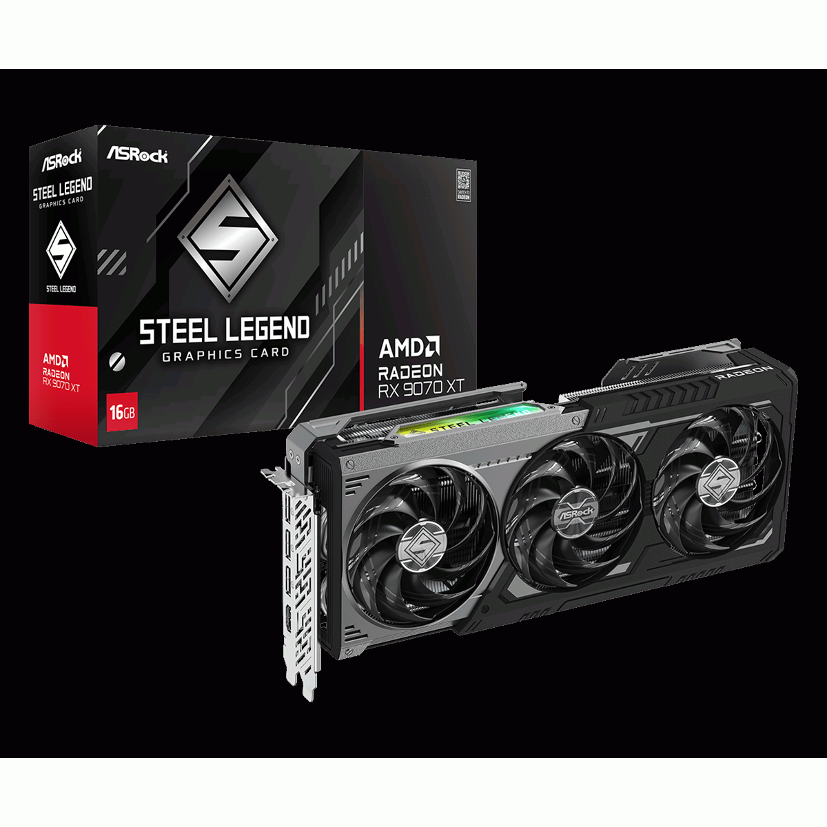 VGA ASRock AMD Radeon RX 9070 XT Steel Legend Dark 16GB