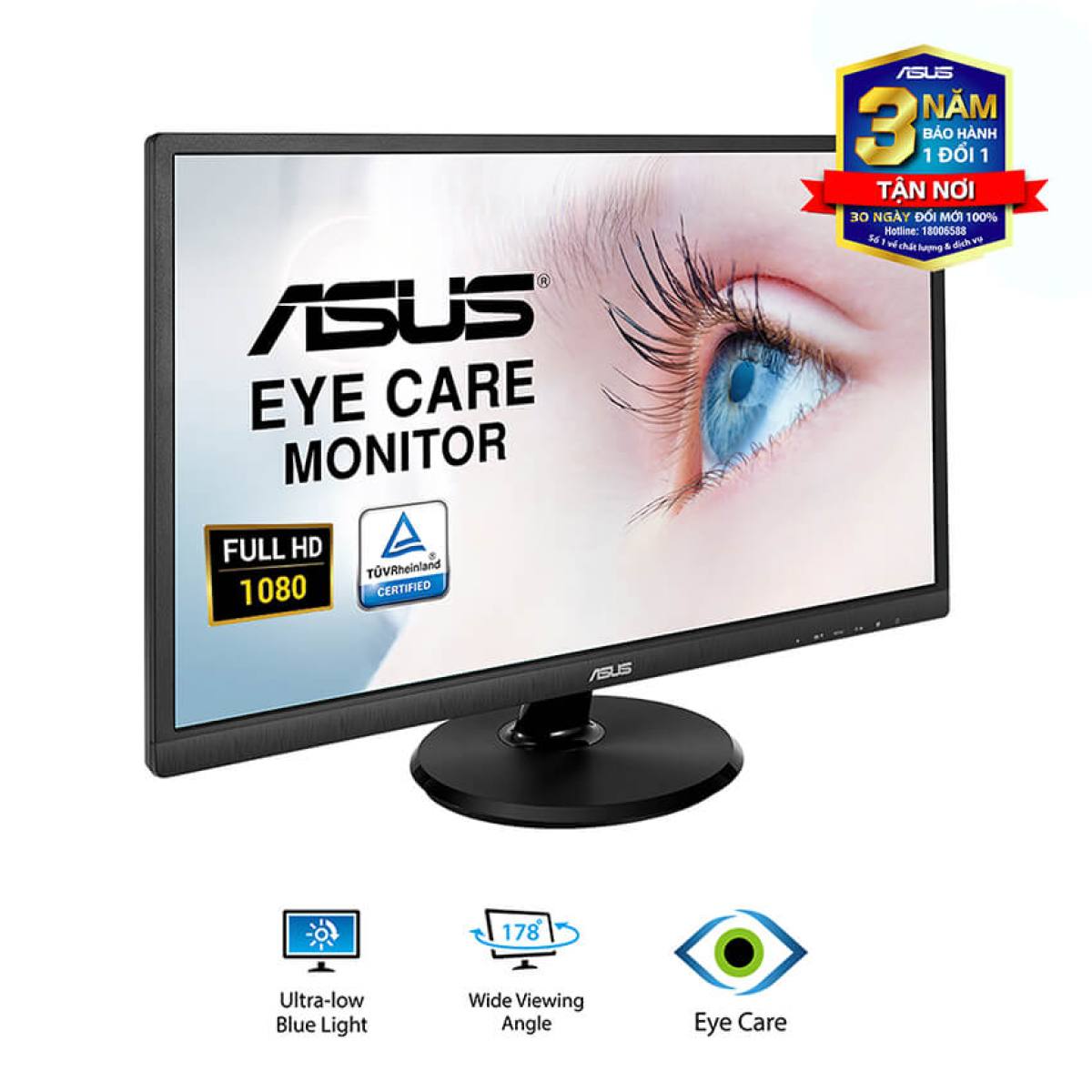 Màn hình Asus VA249HE (23.8 inch/FHD/VA/250cd/m²/HDMI+VGA/5ms)