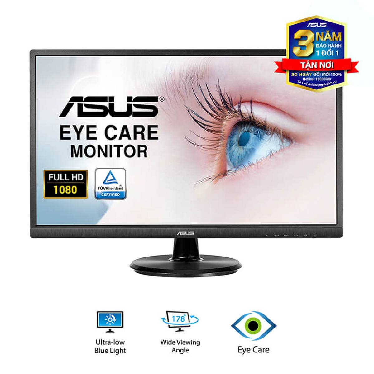 Màn hình Asus VA249HE (23.8 inch/FHD/VA/250cd/m²/HDMI+VGA/5ms)