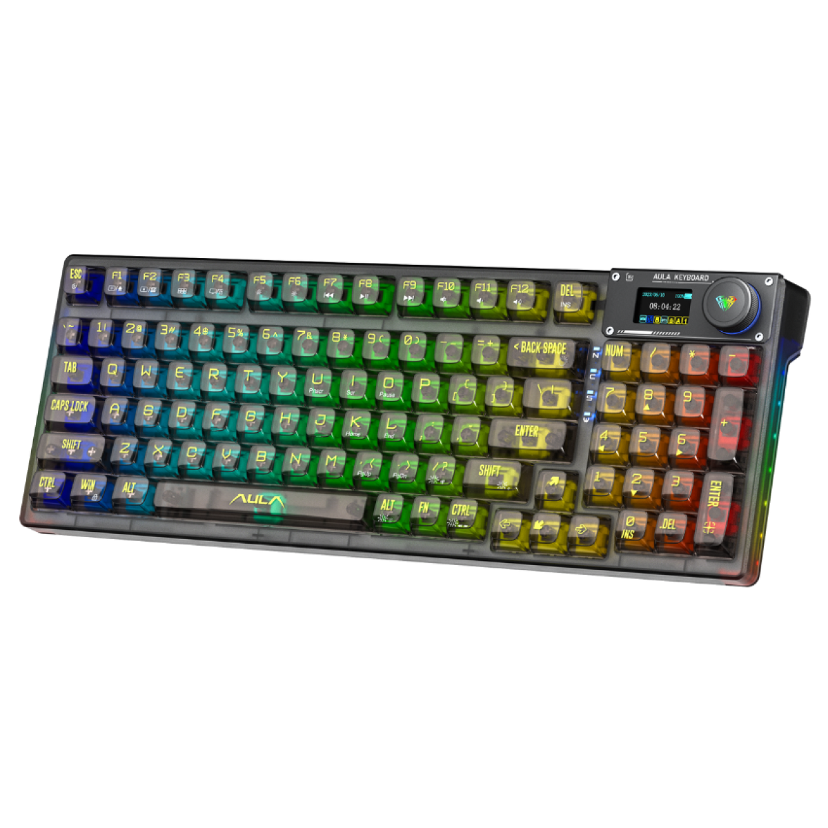 Bàn Phím Cơ Aula F98 Pro | 3 MODE | Đen trong suốt