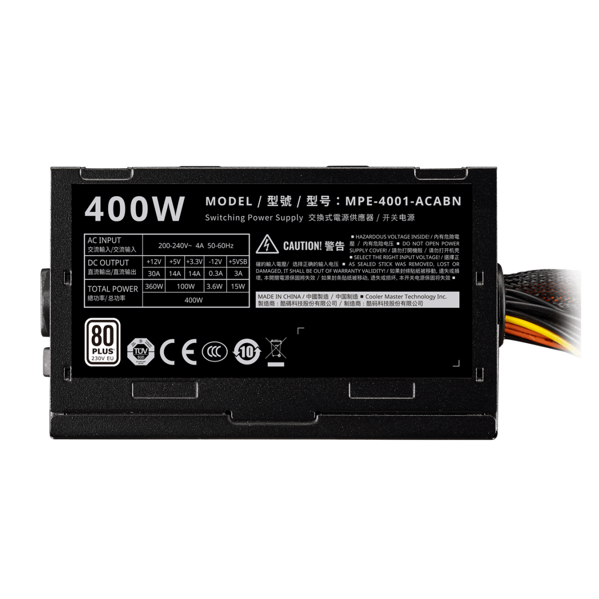 Nguồn Cooler Master Elite V4 80 Plus 230V 400W