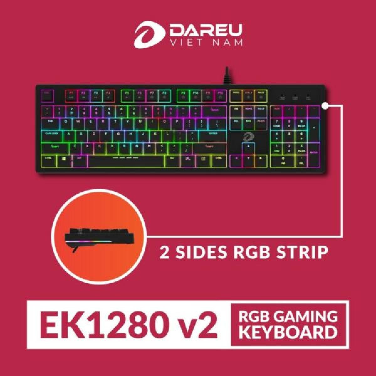 Bàn phím DareU EK1280 V2 RGB