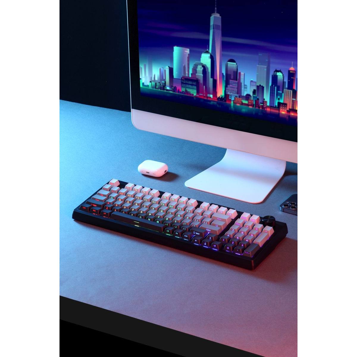 Bàn phím Darmoshark TOP 98 Black (side-printed) | Wireless - RGB