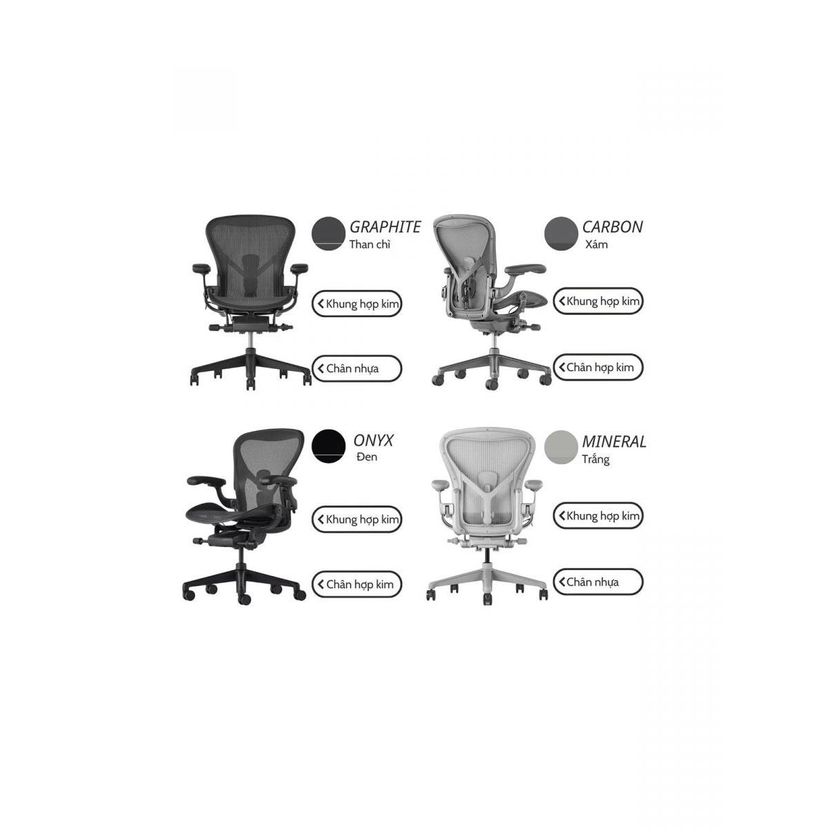 Ghế Công Thái Học Cao Cấp Herman Miller Aeron 2