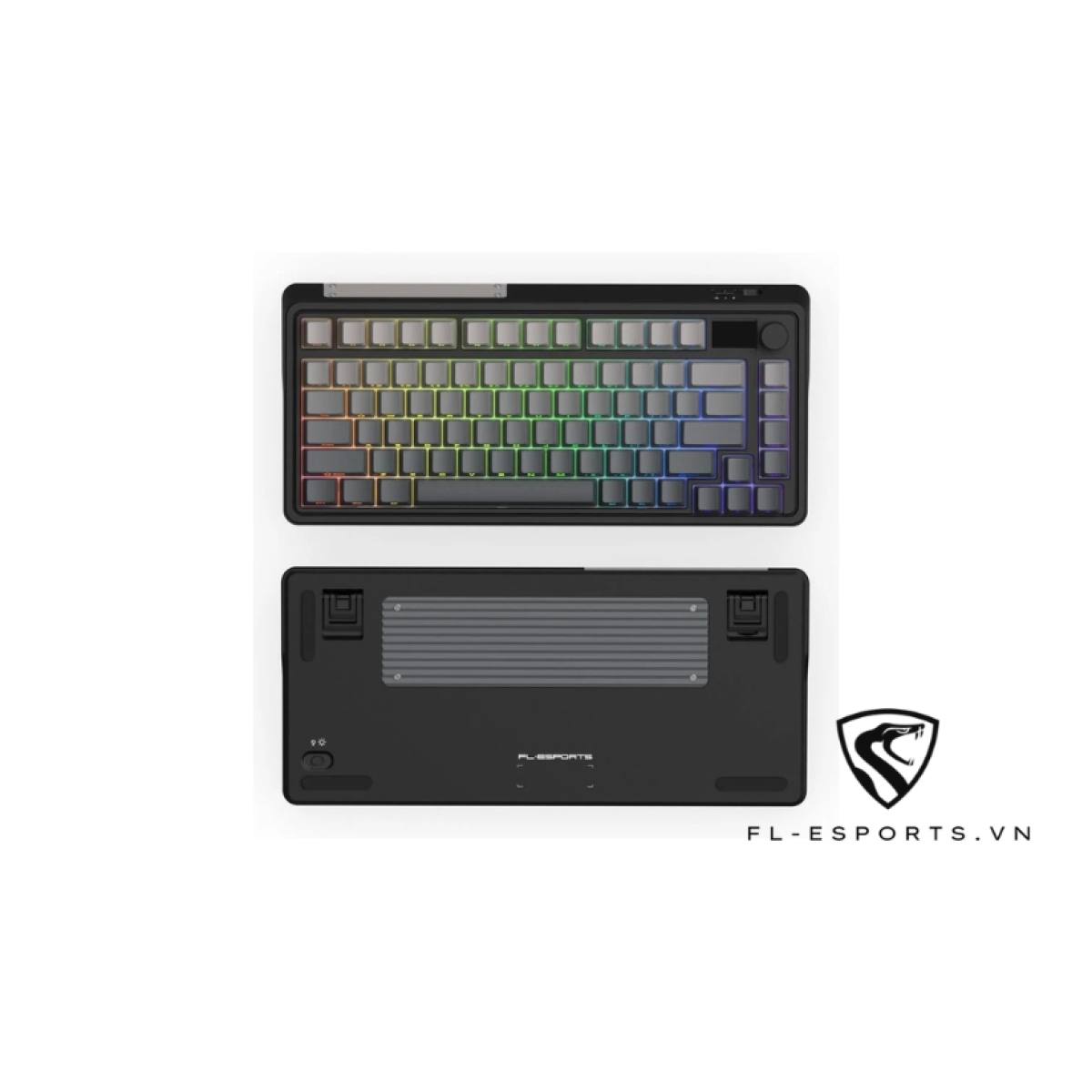 Bàn phím FL-Esports CMK75 Hazy Shade - Gradient Grey | Không dây - Màn hình LED