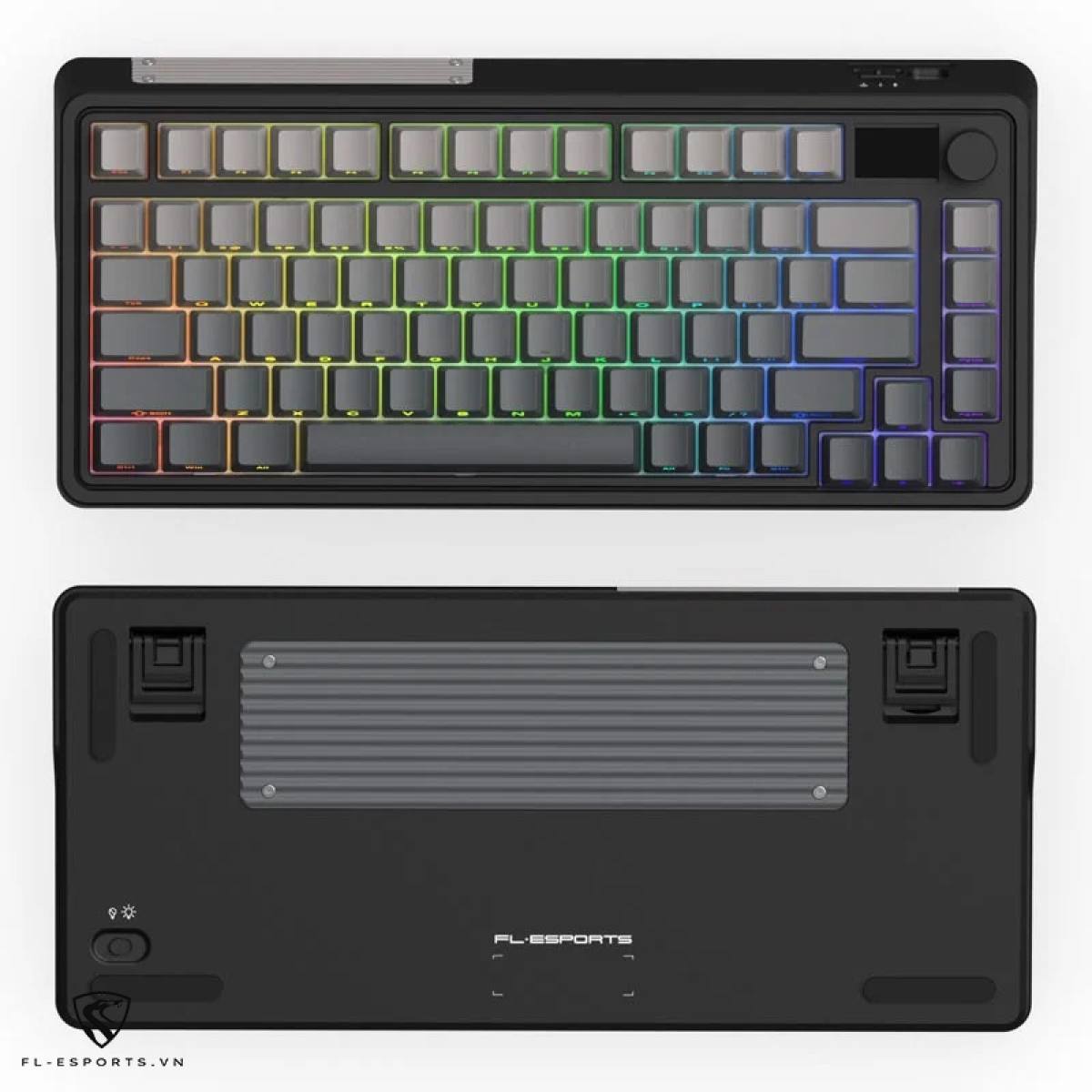 Bàn phím FL-Esports CMK75 Hazy Shade - Gradient Grey | Không dây - Màn hình LED