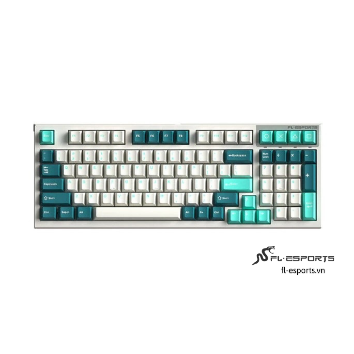 Bàn phím FL-Esports FL980CPM Cool Mint | Kailh Box Switch