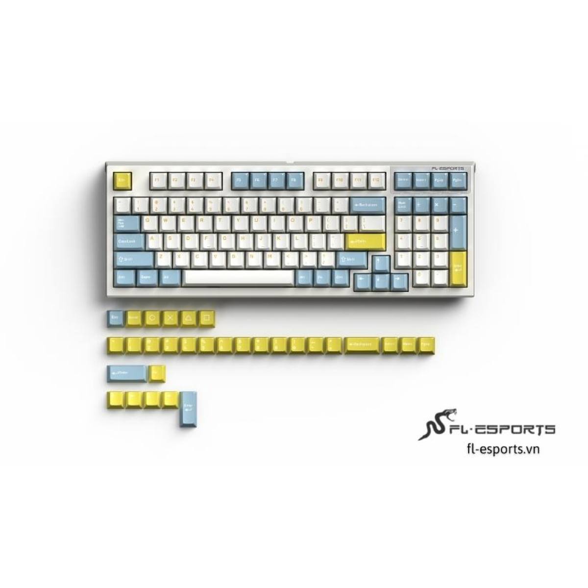 Bàn phím FL-Esports FL980CPM Sea Salt
