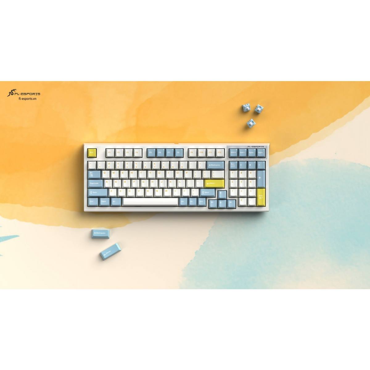 Bàn phím FL-Esports FL980CPM Sea Salt