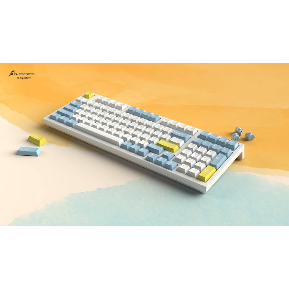 Bàn phím FL-Esports FL980CPM Sea Salt