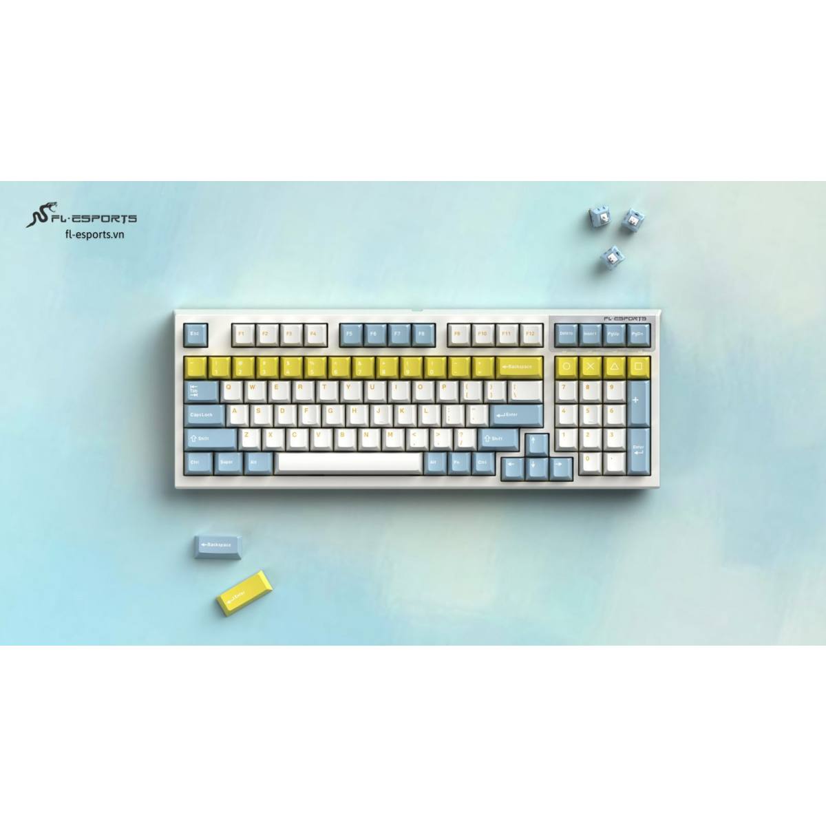 Bàn phím FL-Esports FL980CPM Sea Salt