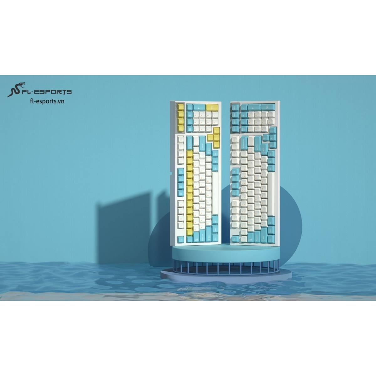 Bàn phím FL-Esports FL980CPM Sea Salt