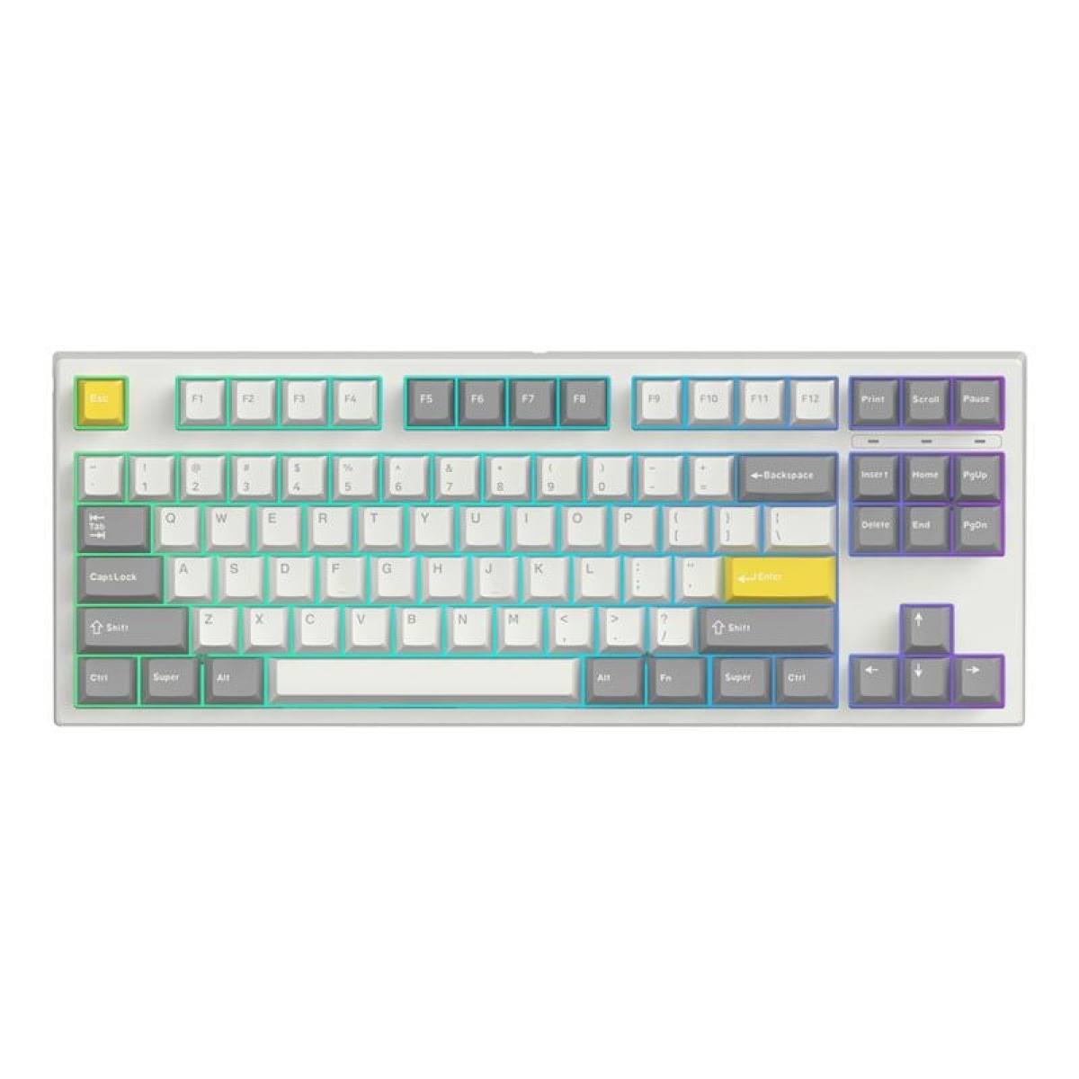 Bàn phím FL-Esports GP87CP White & Grey