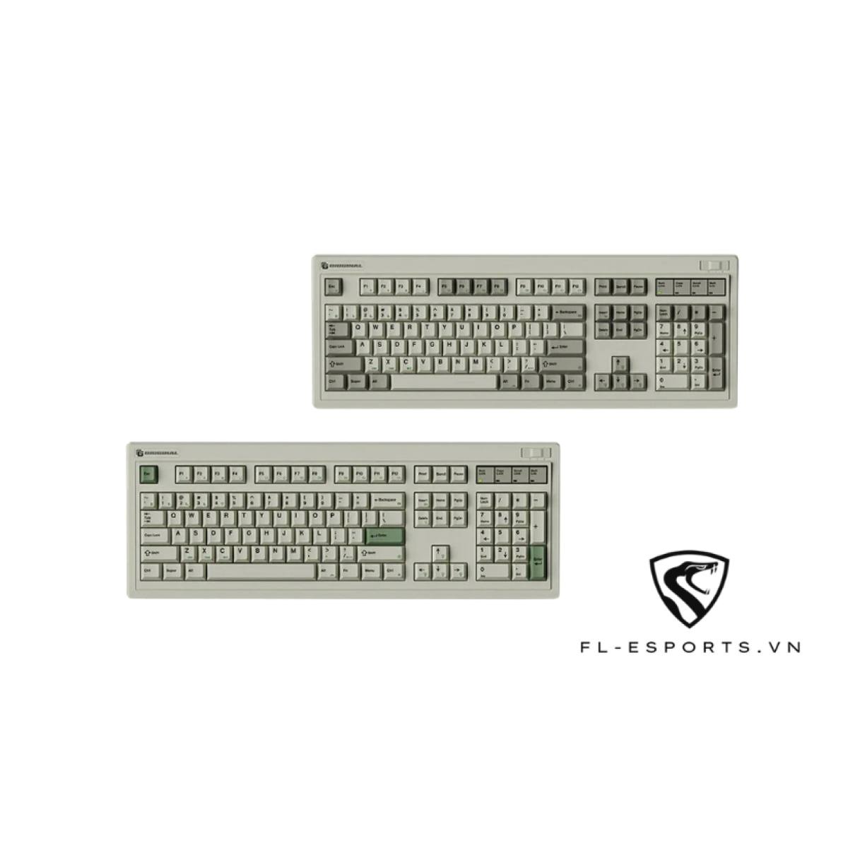 Bàn phím FL-Esports OG104 Retro White Grey