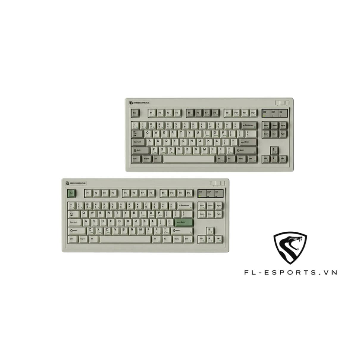 Bàn phím FL-Esports OG87 Retro White Grey
