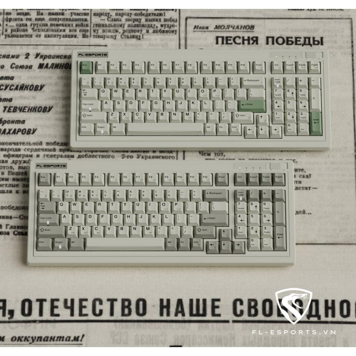 Bàn phím FL-Esports OG98 White Grey