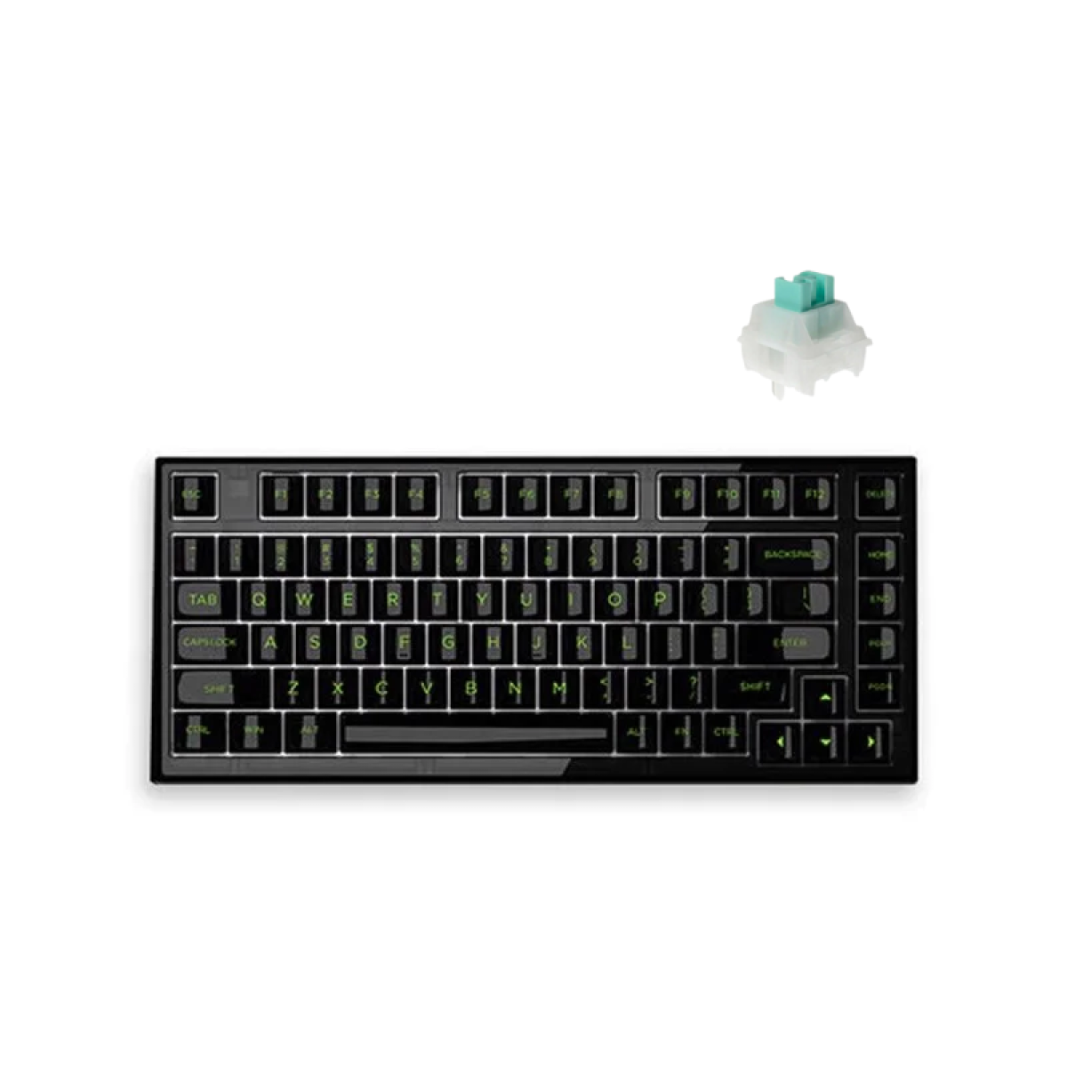 Bàn phím FL-Esports Q75 Transparent Black Dark Ice Keycap