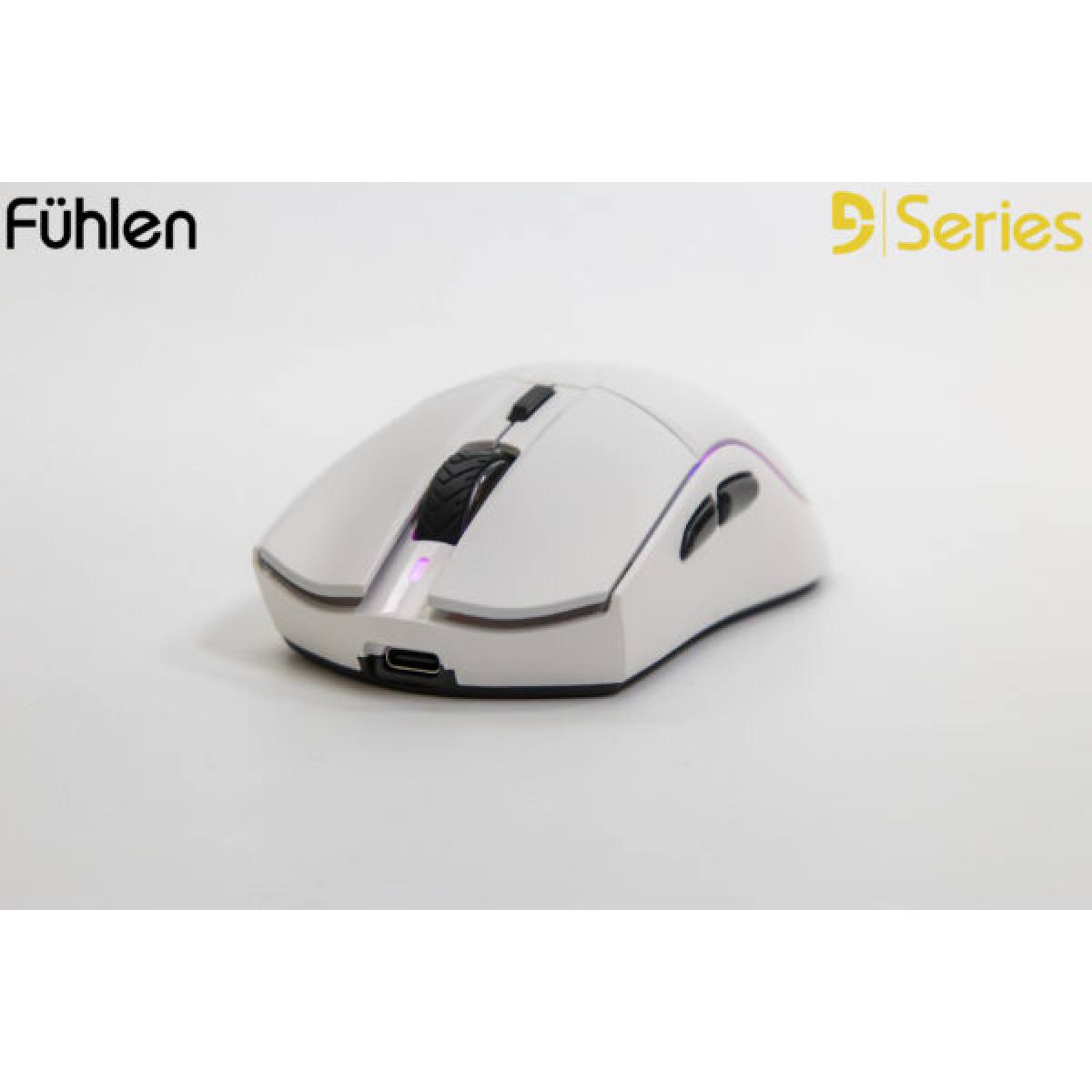 Chuột Fuhlen D60s - White Wireless | 3 Mode - RGB