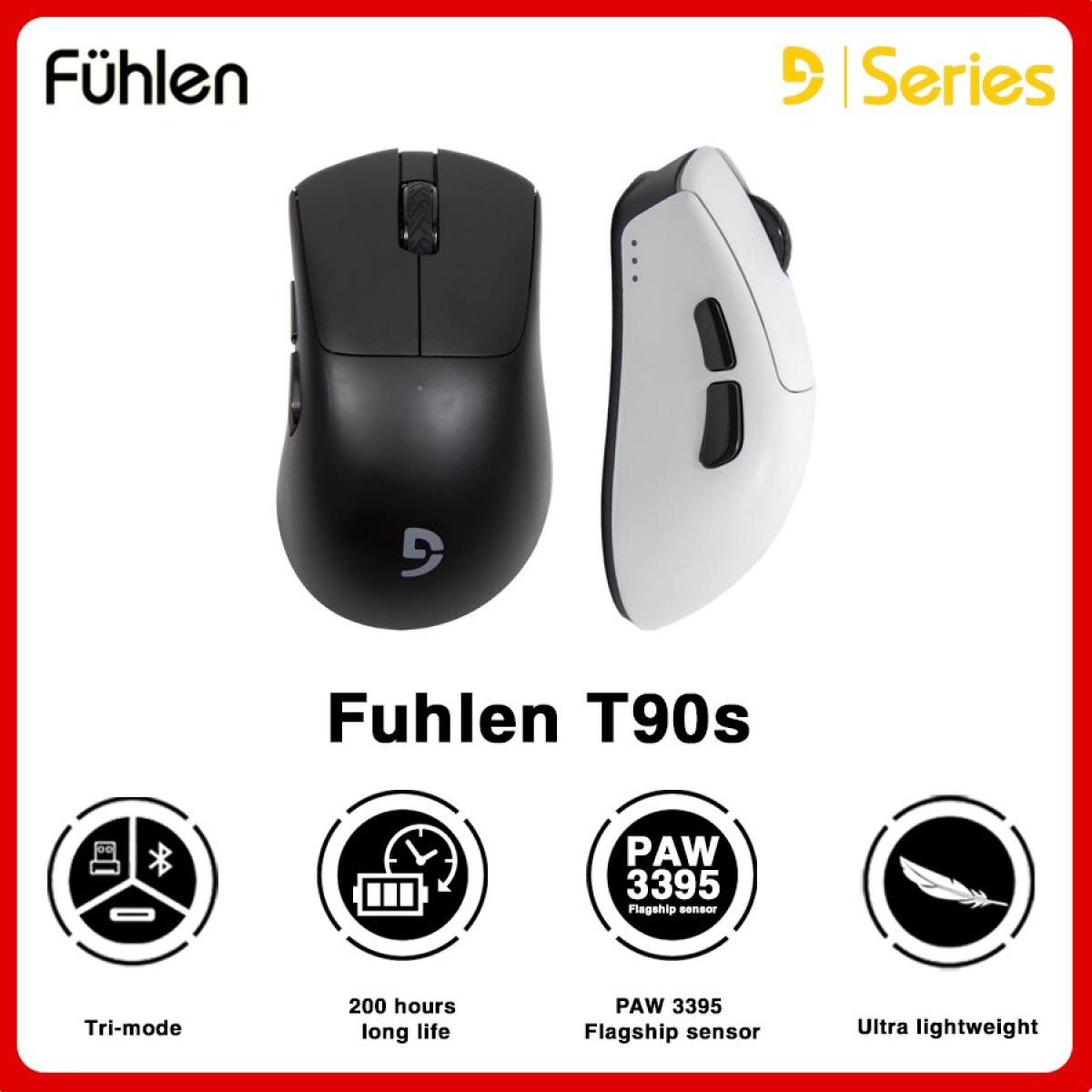 Chuột Gaming Fuhlen T90S - White | 3 Mode