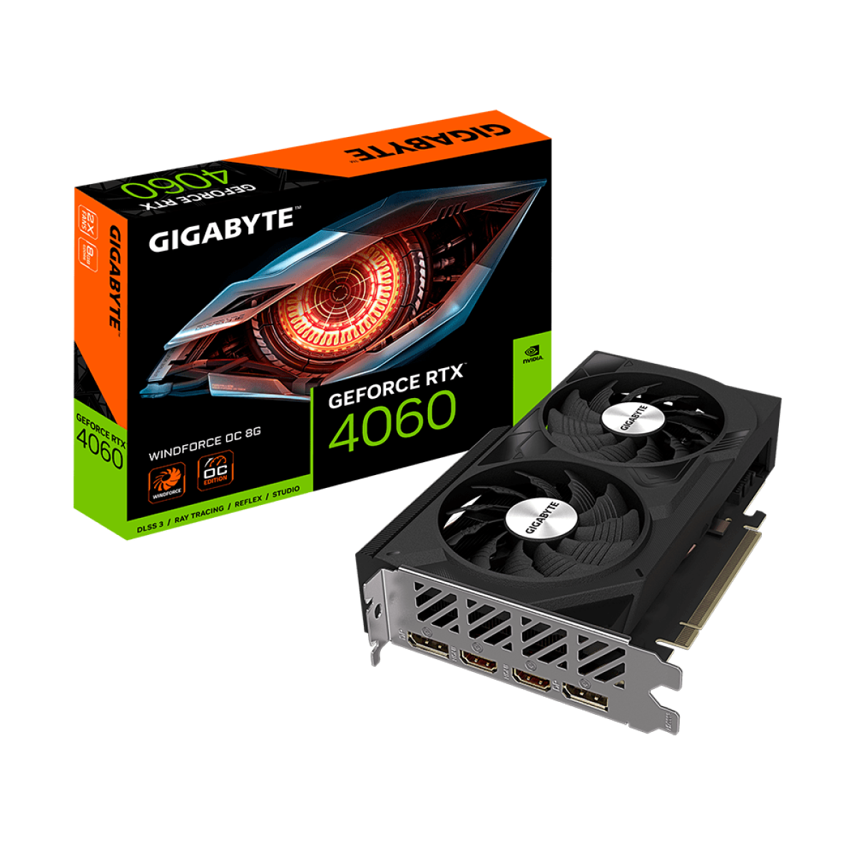 VGA Gigabyte RTX 4060 WINDFORCE OC 8G - N4060WF2OC-8GD