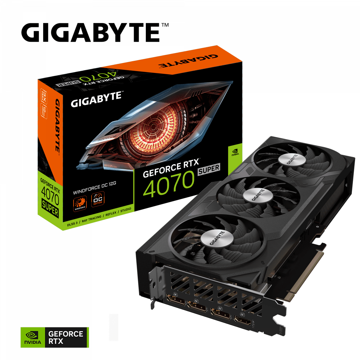 VGA Gigabyte GeForce RTX 4070 SUPER WINDFORCE OC 12G