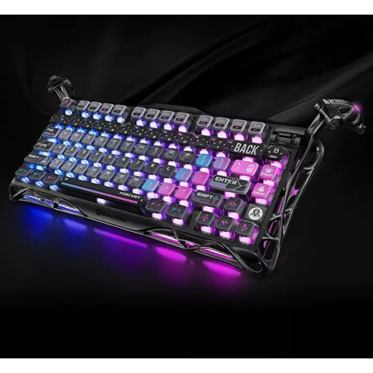 Bàn phím Gravastar Mercury K1 Pro Special Edition | Cyberpunk Galaxy Black