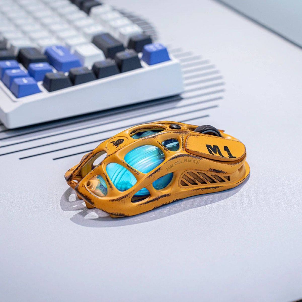Chuột không dây Gaming GravaStar Mercury M1 Pro | Battle Worn Edition-Yellow