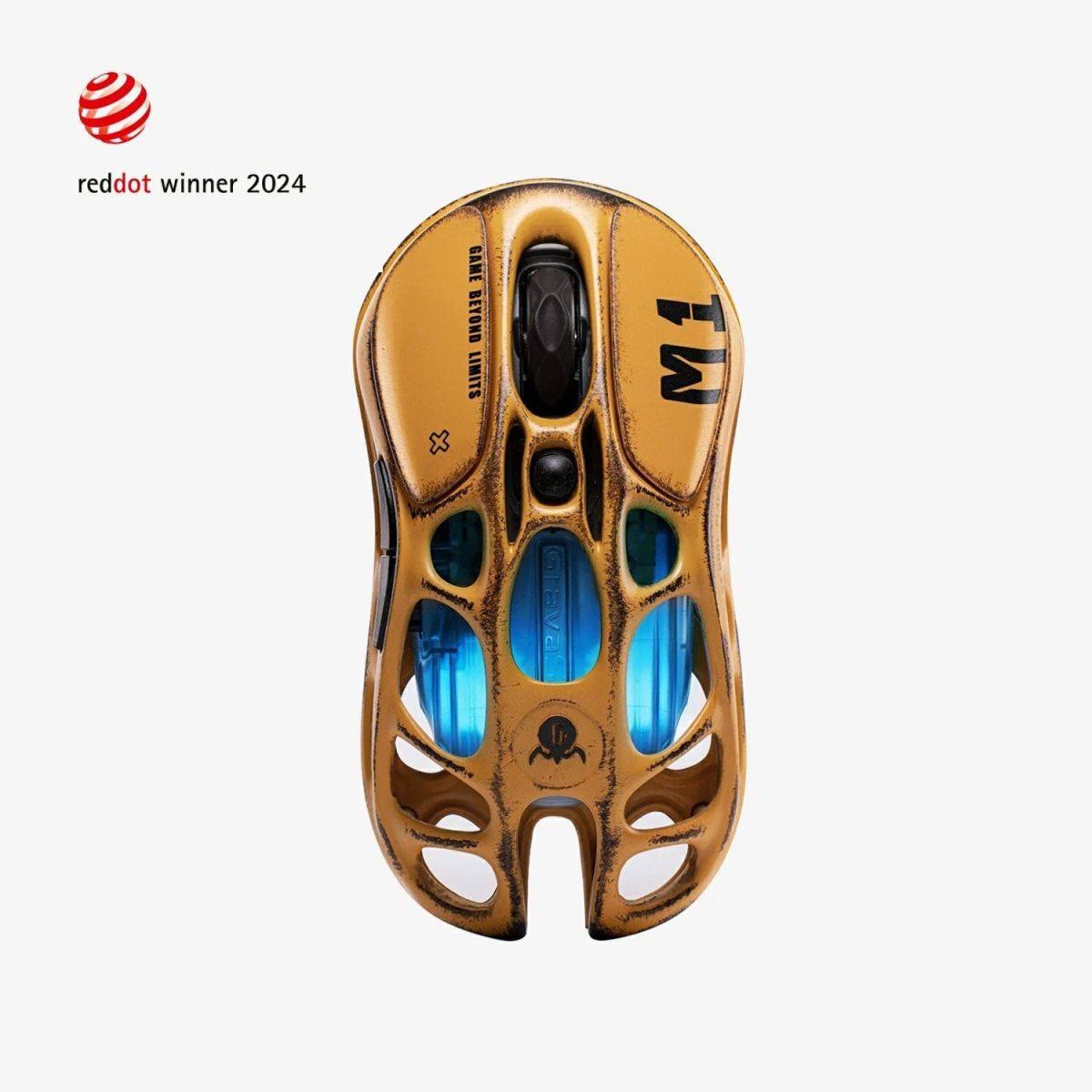 Chuột không dây Gaming GravaStar Mercury M1 Pro | Battle Worn Edition-Yellow