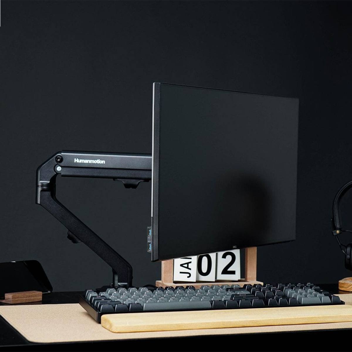 Giá đỡ màn hình Human Motion T6 | Màu đen