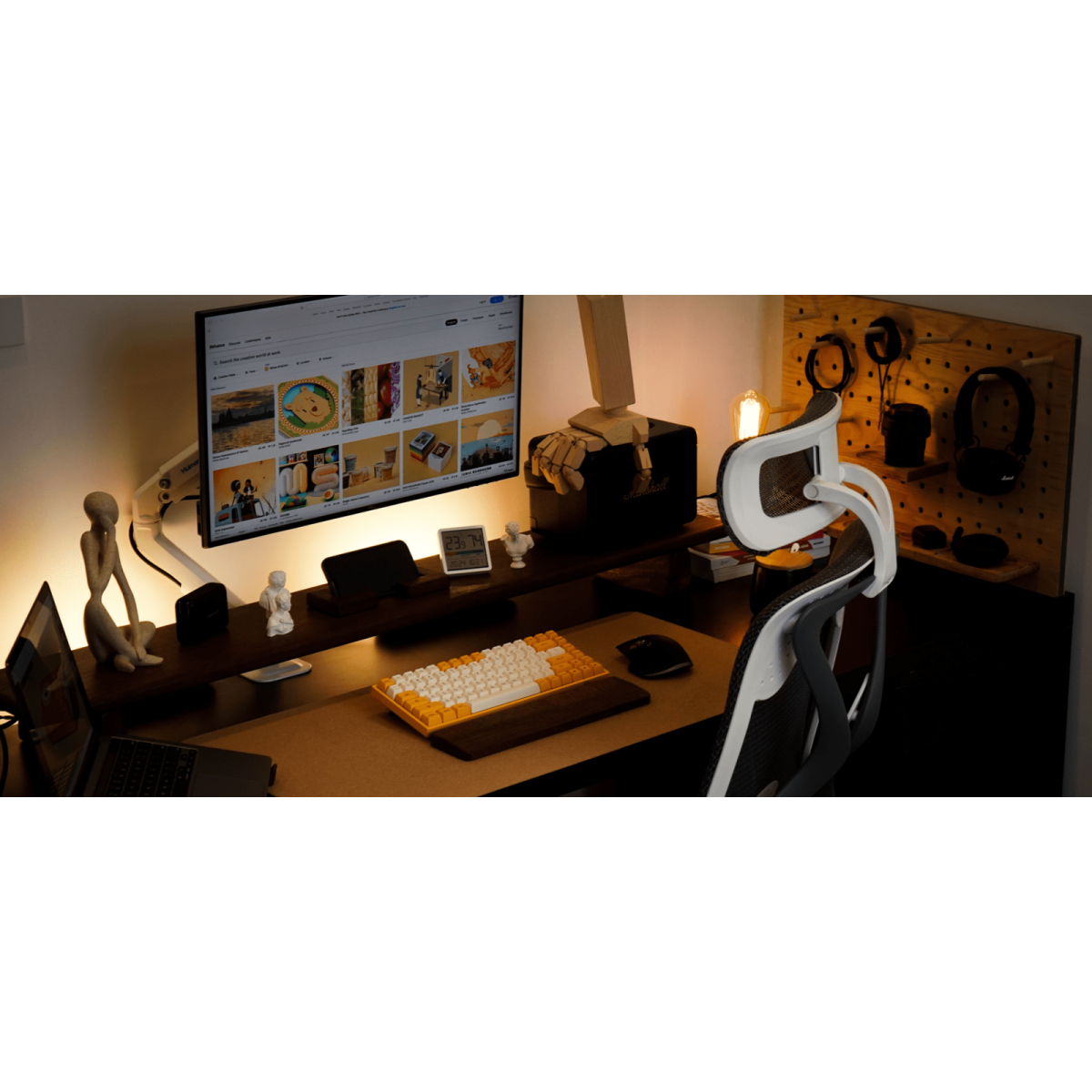 Giá đỡ màn hình Human Motion T6 | Màu trắng