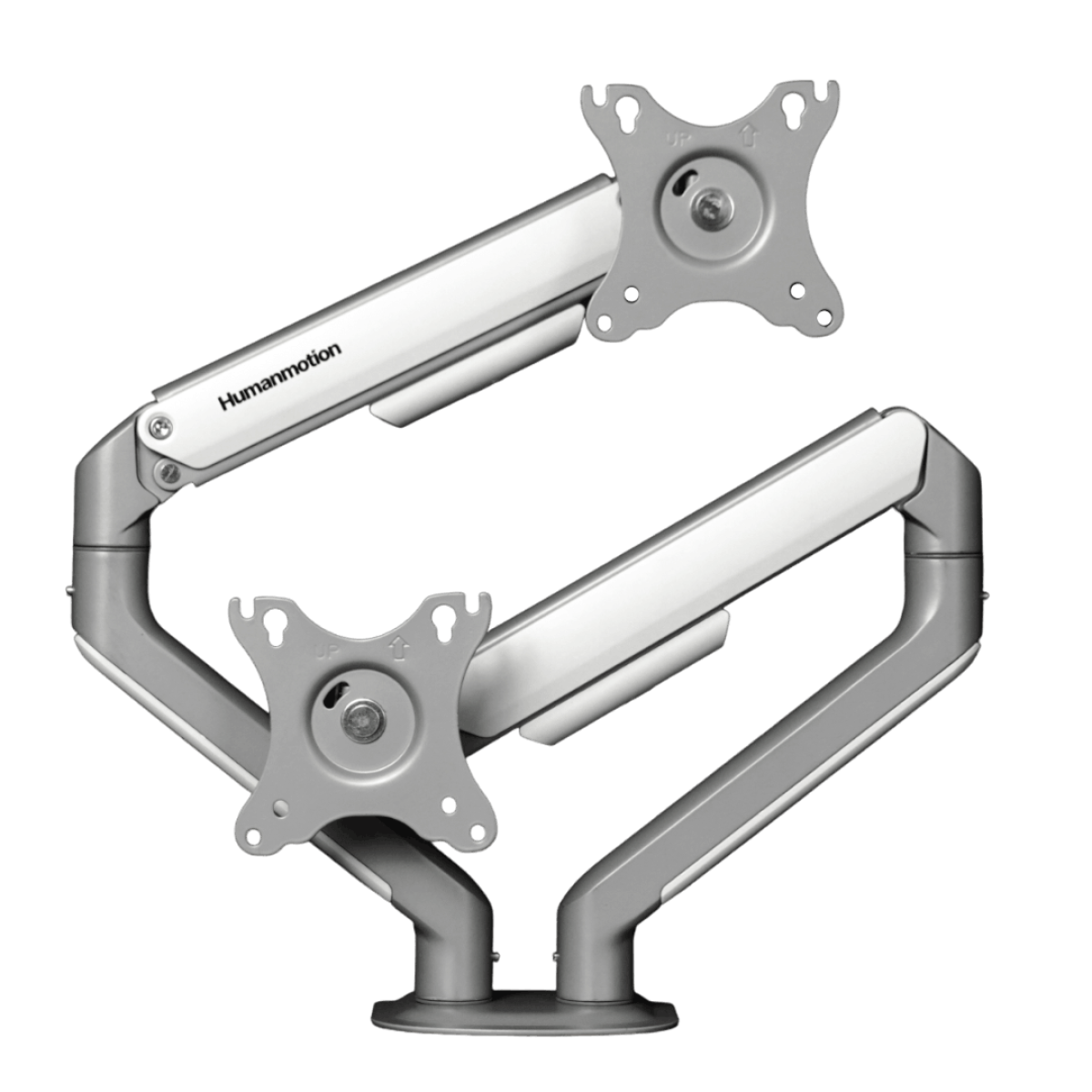 Giá đỡ màn hình đôi Human Motion T6 Pro – Dual | Màu Trắng