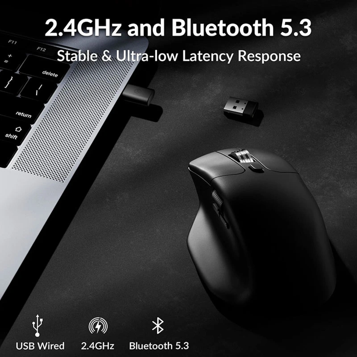 Chuột Keychron M6 Wireless Silent - Black/White