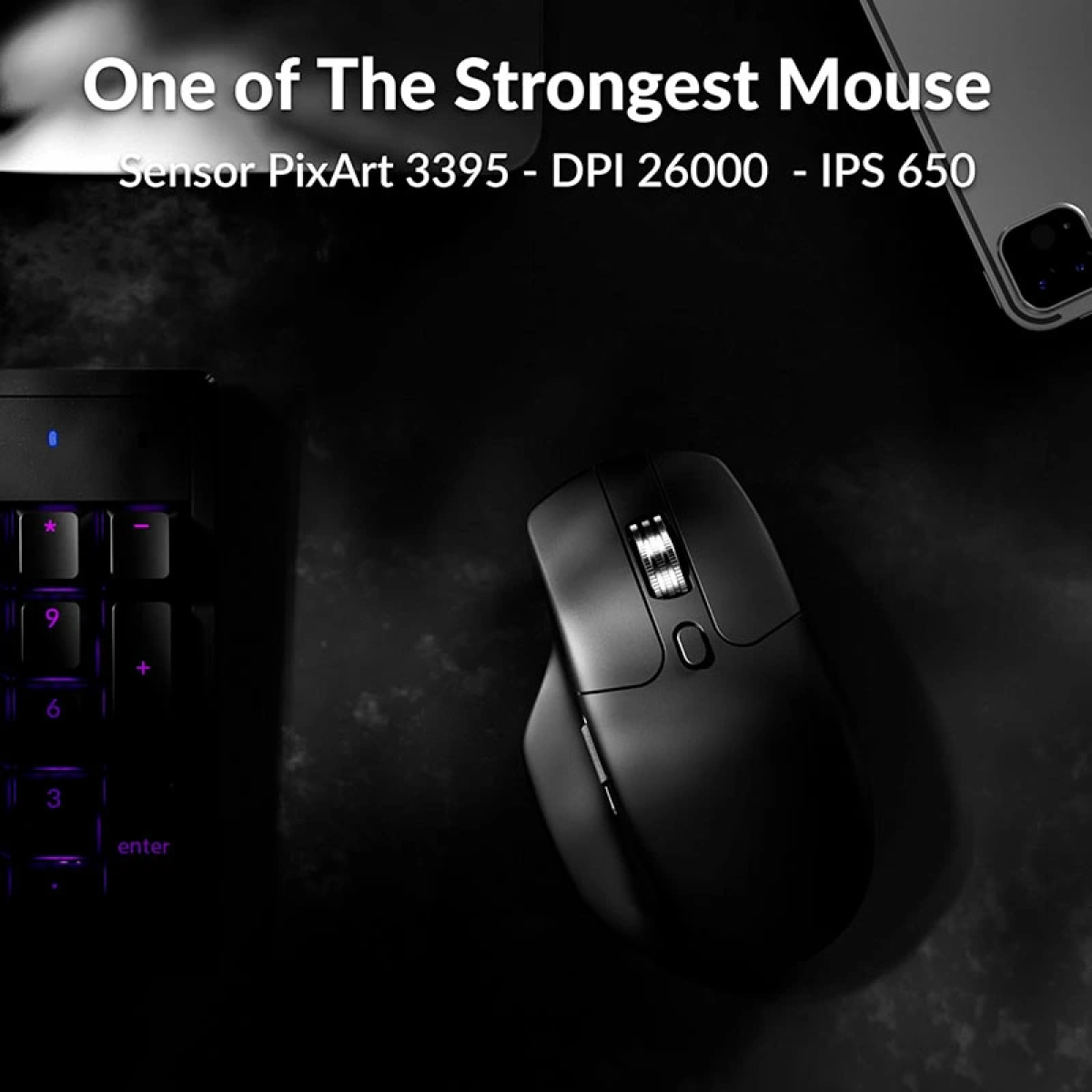 Chuột Keychron M6 Wireless Silent - Black/White