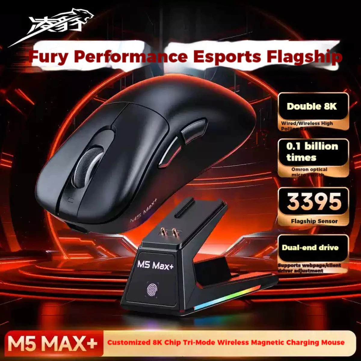 Chuột Lingbao M5 Pro (Đen/Trắng)