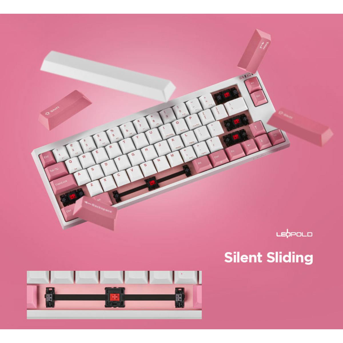 Bàn phím Leopold FC660M BT Light Pink | Bluetooth - Cherry Switch