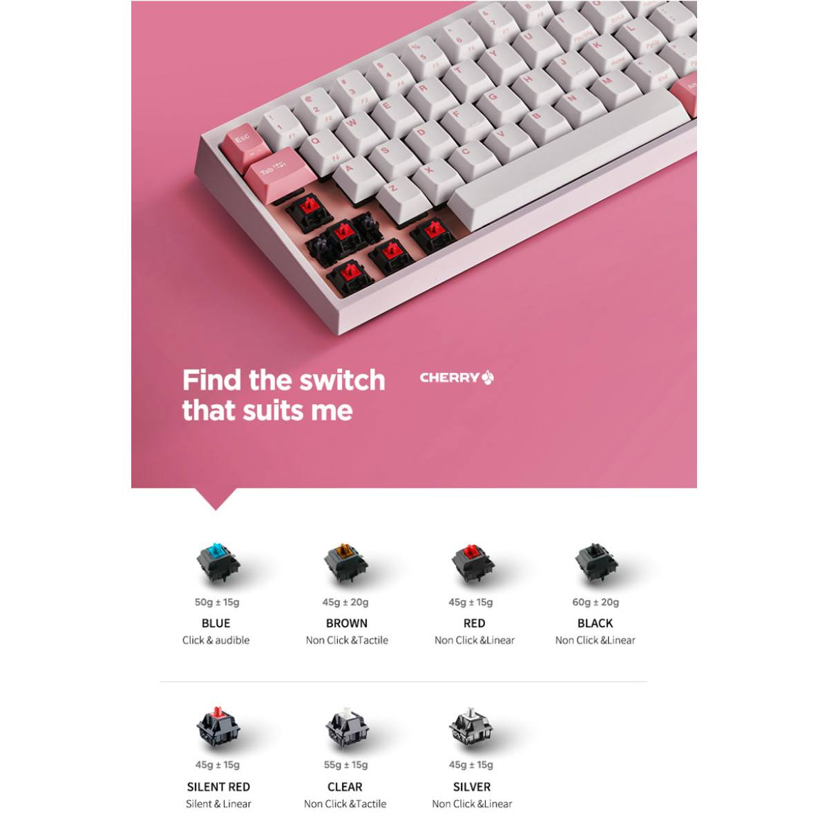 Bàn phím Leopold FC660M BT Light Pink | Bluetooth - Cherry Switch